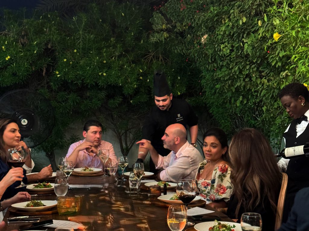 Christmas dinner in the garden